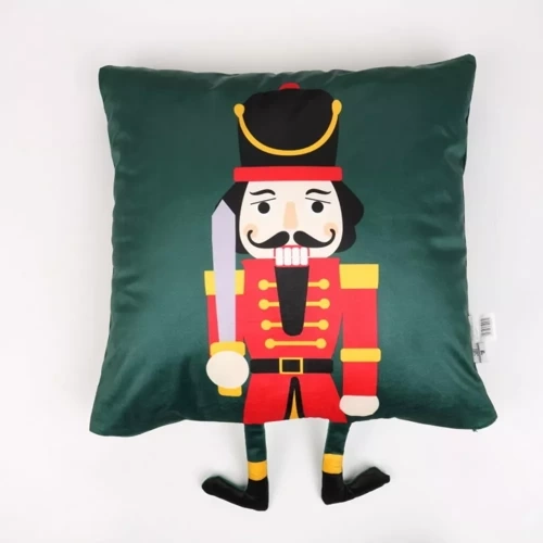 Poszewka świąteczna Nut Crakrer dziadek do orzechów Eurofirany zielony