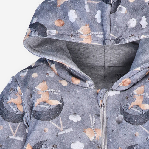 Kombinezon z bawełny organicznej Space Tour Nini szary