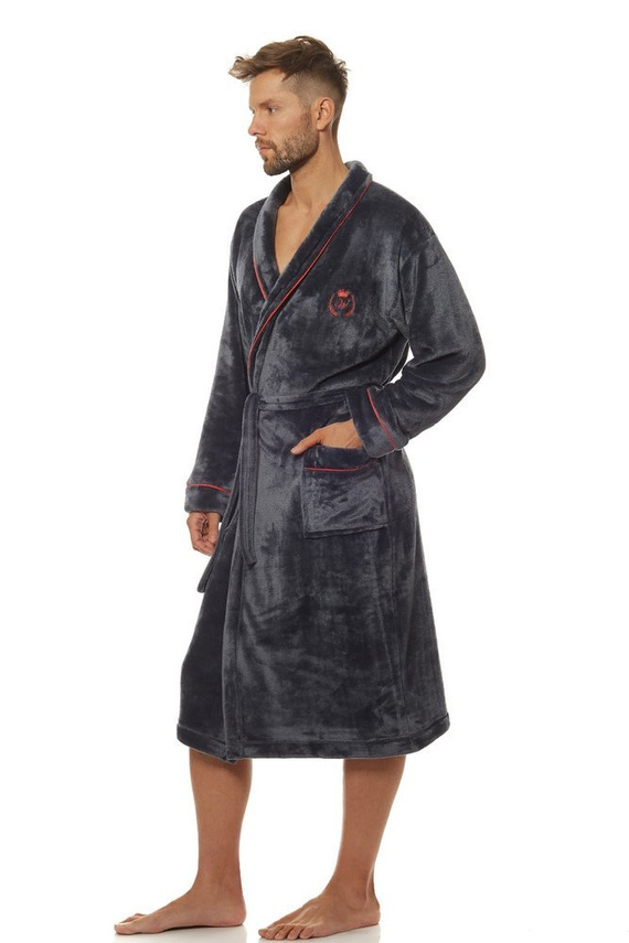 Szlafrok Męski 2111 Luca L&L- grafitowy