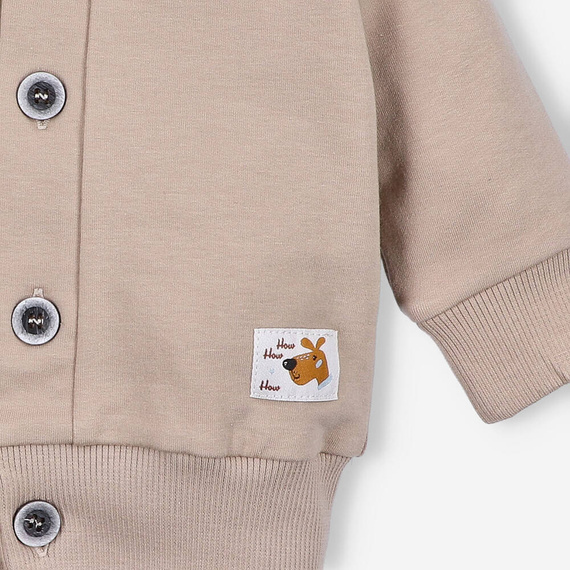 Bluza dresowa z bawełny organicznej Psiaki Nini beżowy