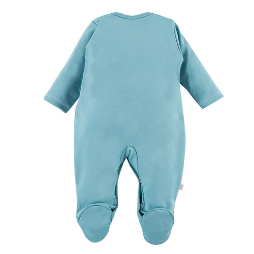 Pajac niemowlęcy ze stópkami Sahara Eevi - niebieski