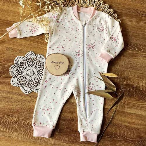 Pajacyk niemowlęcy bez stópek PS14341 Łączka Mamatti