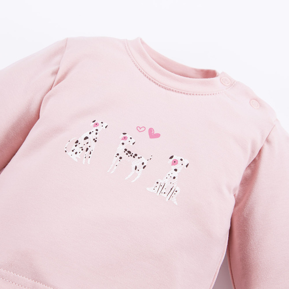 Bluzka dla dziewczynki Dogs & Spots Eevi- różowa