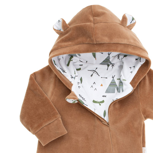 Pajacyk welurowy z podszewką 141294 Nicol 