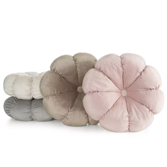 Poduszka dekoracyjna kwiatek Flower 41 Eurofirany srebrny