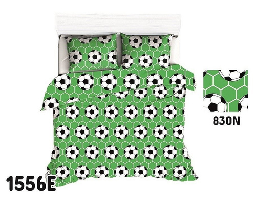 Pościel bawełniana 1288E koniki kwiatki biały