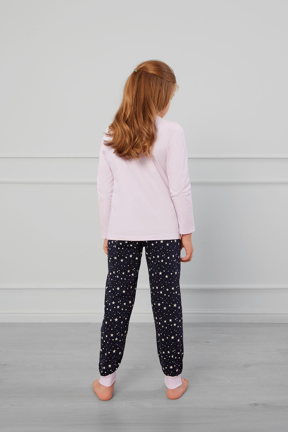 Piżama dla dziewczynki Libra Italian Fashion - różowy/druk