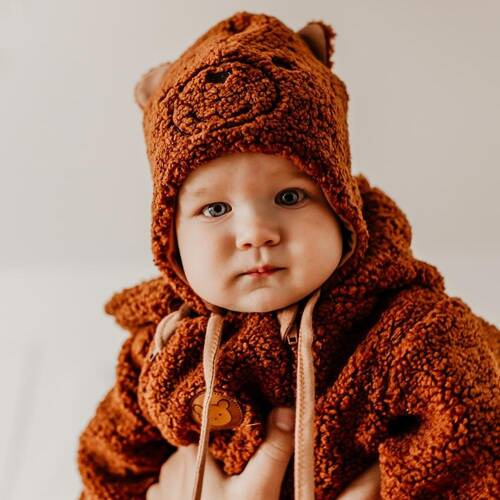 Czapka niemowlęca baranek Cars & Bears Eevi - beżowa