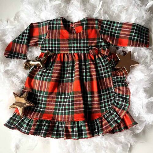 Sukienka z długim rękawem SR01 Merry Christmas Mamatti - czerwony/zielony