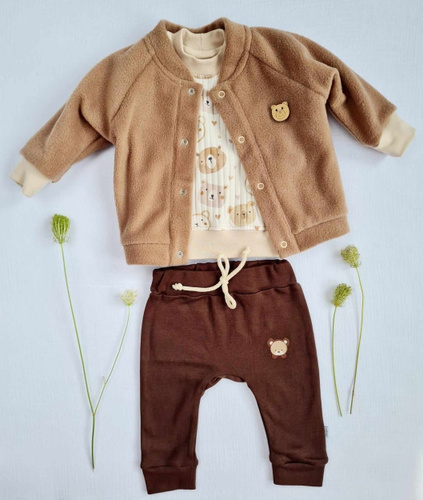 Bluza polarowa 3717P Teddy Marija - brąz