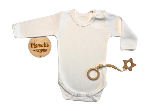 Mamatti BD14927 – dziewczęce body bawełniane z długim rękawem, wygodne i stylowe