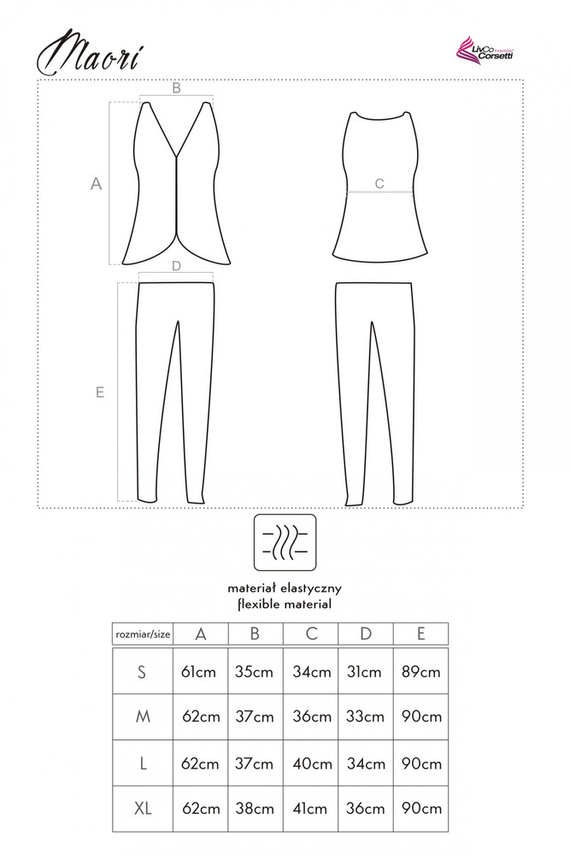Piżama damska Maori LC 90099 LivCo Corsetti Fashion