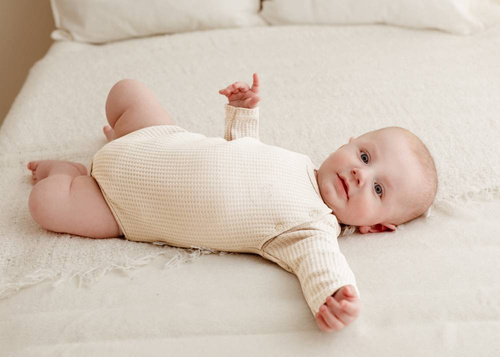 Body z długim rękawem Bello Koala  - ecru