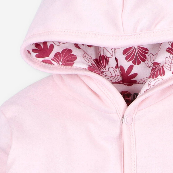 Kurtka ocieplana Wesoła Panda z bawełny organicznej Nini różowy