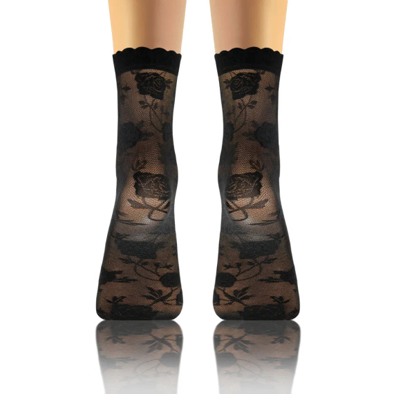 Skarpetki damskie Sesto Senso wzór 010 róże
