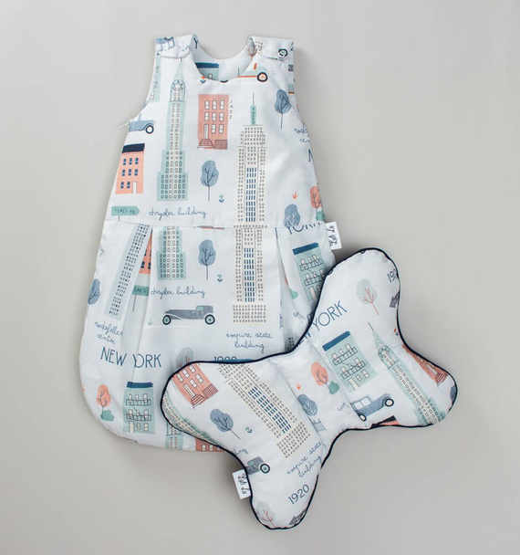 Śpiworek niemowlęcy z poduszką LUL-0034 City Luli Lu