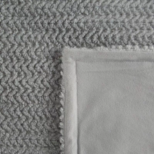 Koc narzuta z mikrofibry Laris Eurofirany srebrny