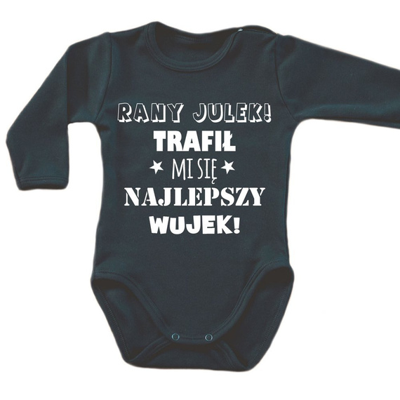 "Najlepszy Wujek" body długi rękaw Moocha bialy