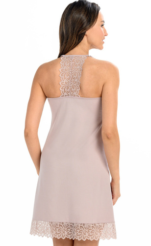 Koszula nocna z koronką Kolhi Teyli - kakaowy