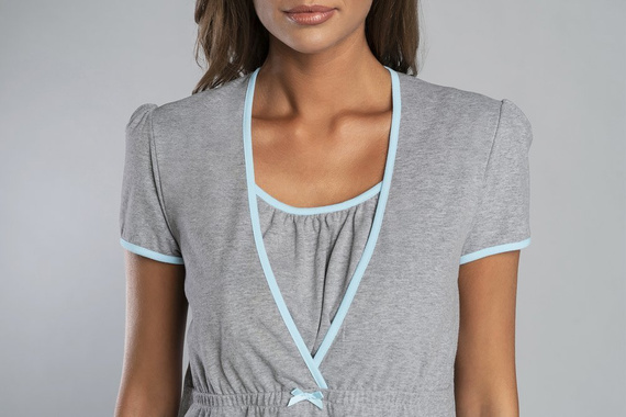 Koszula ciążowa i do karmienia Carlina Italian Fashion - melanż/róż