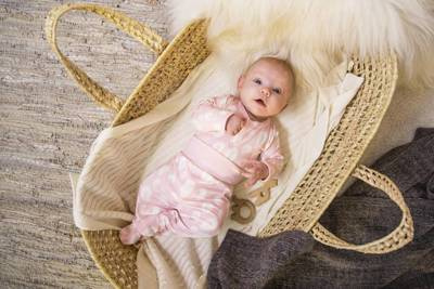 Półśpiochy niemowlęce Bamboo Ewa Klucze - różowy