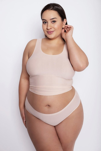 Figi Damskie Plus Size Flexi-One Julimex beżowy