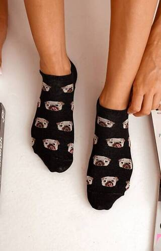 1146-069 Mopsy Stopki damskie Mopsy Milena -czarny