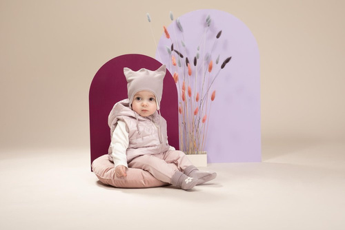 Legginsy niemowlęce gładkie Happiness Pinokio - róż 