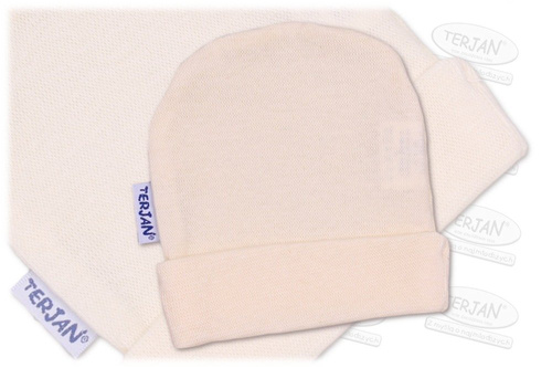 Czapka niemowlęca "Smerfetka" ozdobna - Zielony Terjan