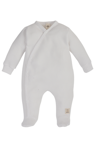 Pajacyk niemowlęcy "Natural Waffel" Makoma white 