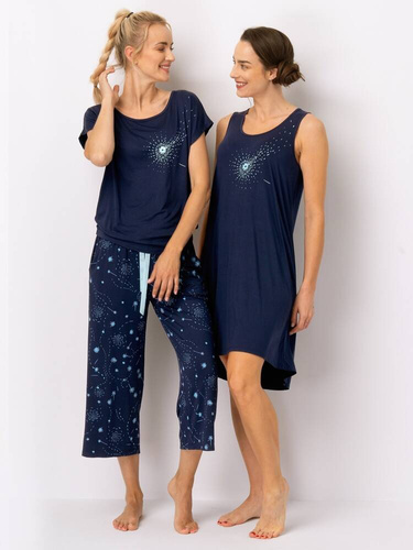 Koszula damska 764  Key granatowy