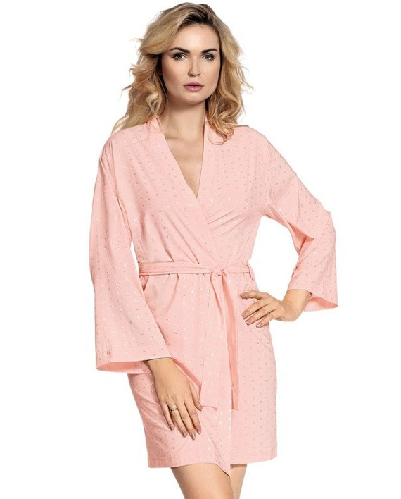 411 Jeanne Szlafrok damski Krótki Forex - łosoś