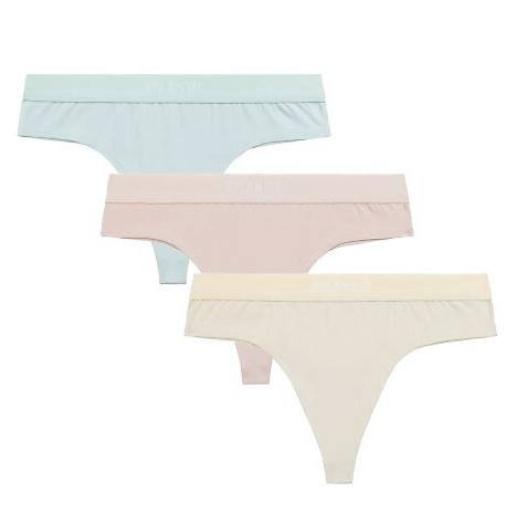 Stringi damskie 3CLP-013 Thongs Atlantic- beżowy-waniliowy-niebieski