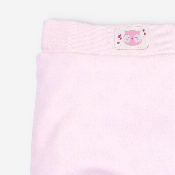 Spodnie dresowe z bawełny organicznej Wesoła Panda Nini różowy