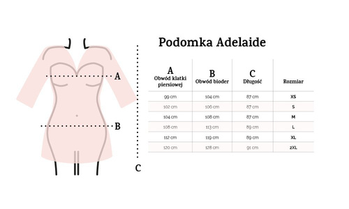Podomka Szlafrok Damski Adelaide Dkaren - Róż