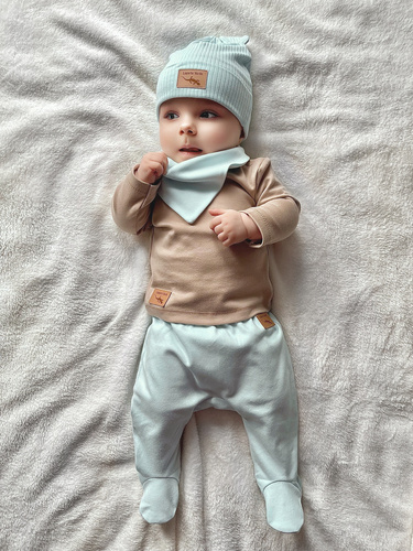 Bluzka gładka Lagarto Verde - beżowy