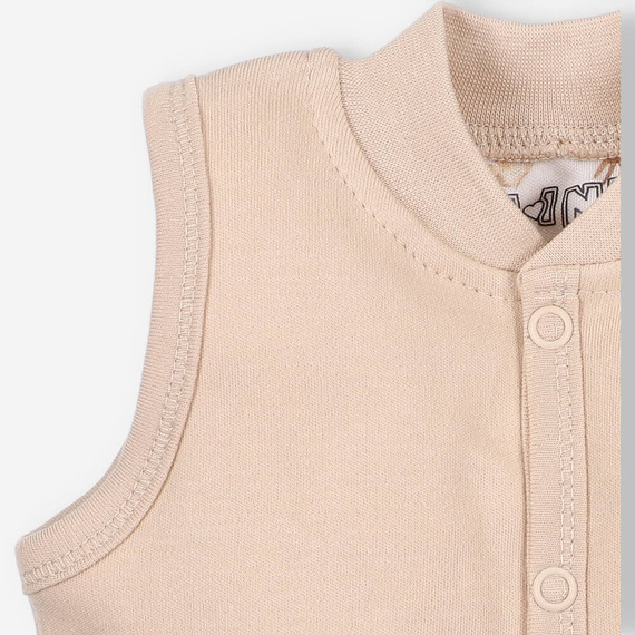 Kamizelka z bawełny organicznej Turtles Nini beżowy