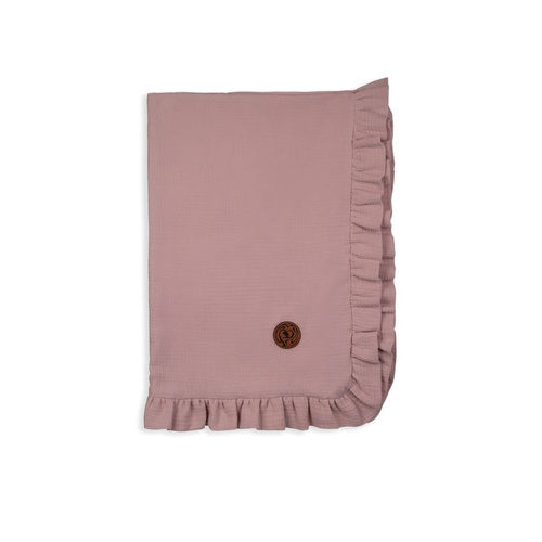 Powder Pink  Kocyk muślinowy dla niemowlaka Makaszka 
