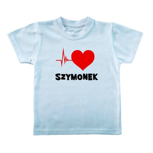 "Puls serca" Koszulka dziecięca krótki rękaw  Moocha biały