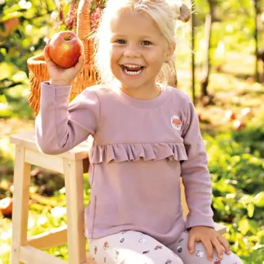 Bluza z falbanką Adventure Ewa Klucze- fioletowa