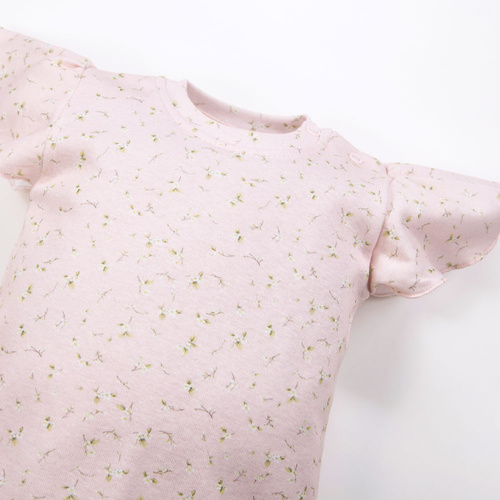 Bluzka dziewczęca z krótkim rękawem Meadow Eevi- różowa