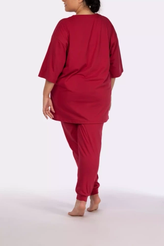 Piżama damska Homie shortsleeve Mona burgund 