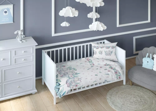 Pościel dziecięca 3292 B Kraina Snów bawełniana hipopotamy Karo