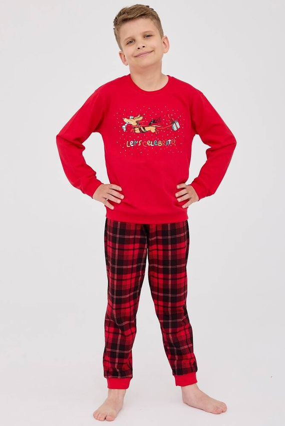 Piżama chłopięca 593/156 966/156 Celebrate Cornette czerwony