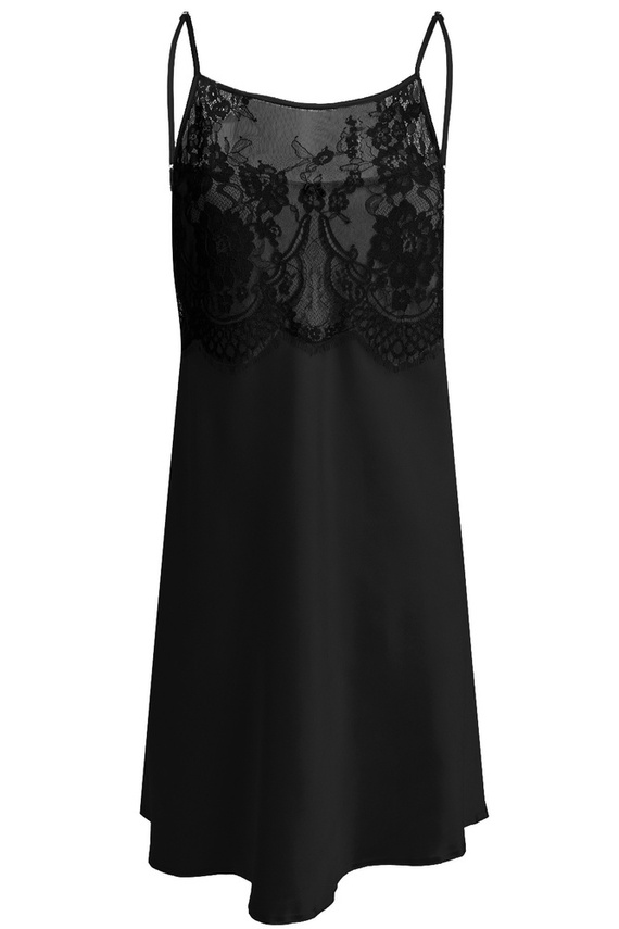 Halka satynowa Janice DKaren - czarny