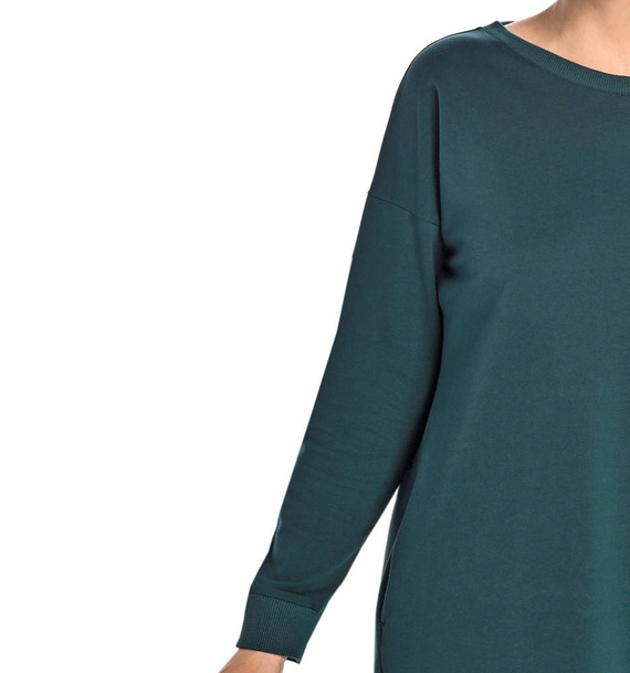 Sukienka z długim rękawem Paula Teyli - zielony butelkowy