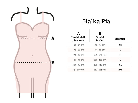 Halka nocna Pia DKaren - czerwony