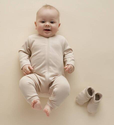 Pajac niemowlęcy na zamek Lovely Day Pinokio - beige