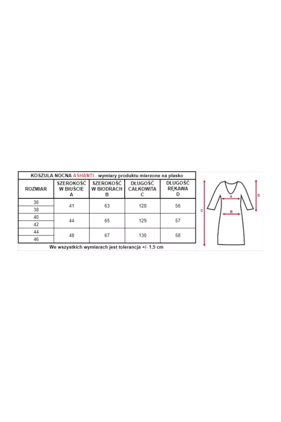 Koszula nocna 86551 Ashanti Mewa biały