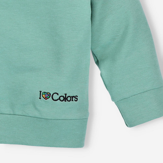 Bluza dresowa I love Colors - zielony